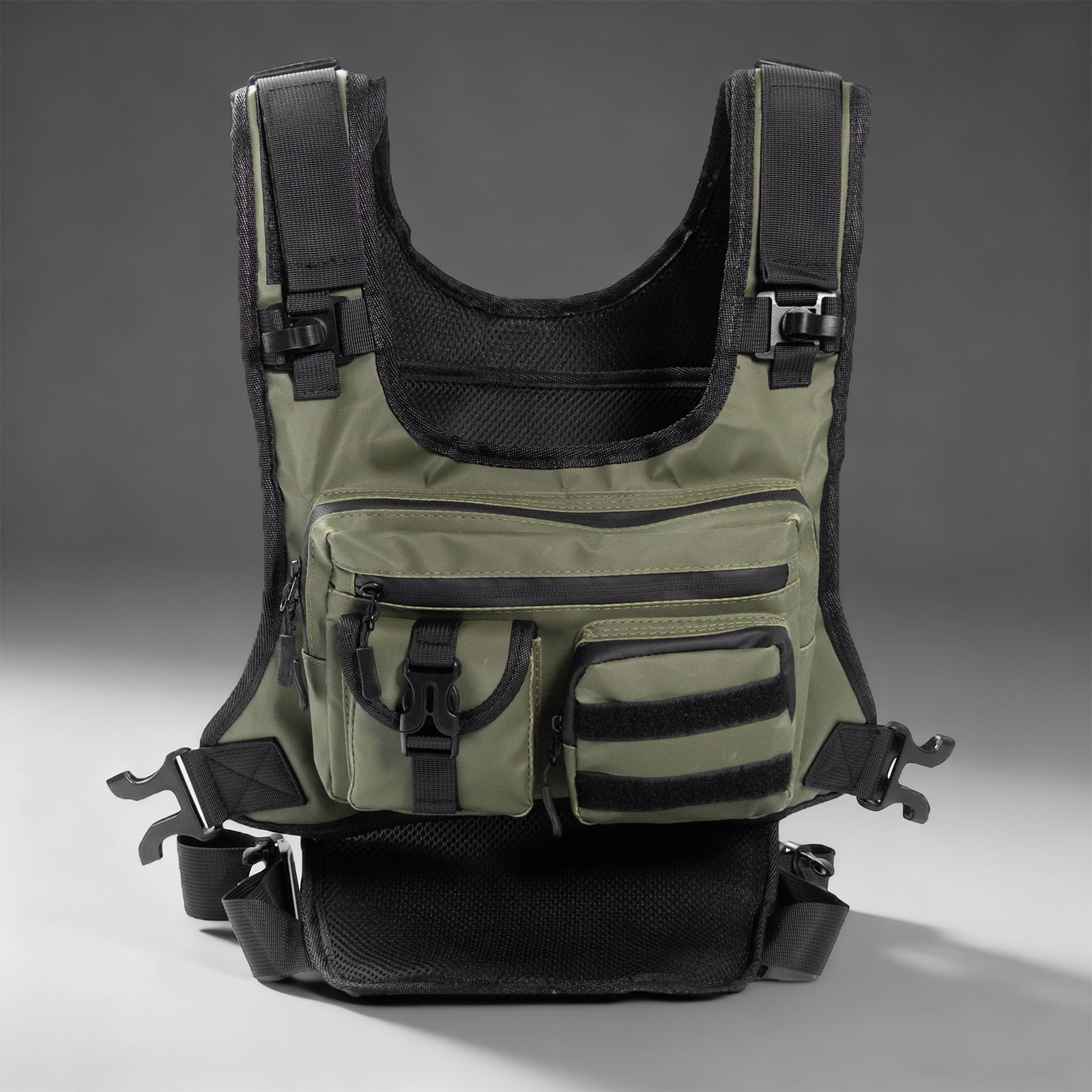 Travel Outdoor Storage Bag Vest Pack Feature Front Panels Perfect For Running Training Biking Backpacking