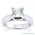 thumbnail image 2 of Square Cut Forever ONE D-E-F Moissanite Cathedral Setting Solitaire Engagement Ring in 14k White Gold, 2 of 4