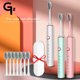 thumbnail image 4 of Cepillo de dientes eléctrico GeZhou, cepillo de dientes sónico, recargable, IPX7, resistente al agua, 18 modos, cepillo de dientes de viaje con 8 cabezales para niños, 4 of 5