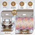 thumbnail image 6 of Spring Floral Window Privacy Film, Modern Oil Painted Daisy Botanical Elegant Static Cling UV Sun Blocking Tint Film Heat Control Windows Films for Bedroom Bathroom, Window Stickers 23.6"x59", 6 of 8