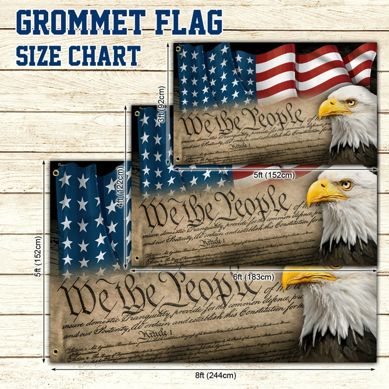  Patriotic Eagle Flag 3ft x 5ft Polyester : Outdoor