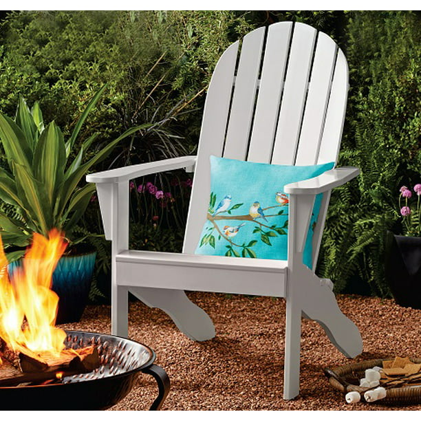 Mainstays Wood Outdoor Adirondack Chair, Mainstays Outdoor Wood Adirondack Chair Black And White