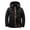 Black, variant on Xunlbb Mens Zipper Hoodie, Men's Hooded Long Sleeve Solid Zipper Workwear Thicken Outdoor Down Jacket M-3XL