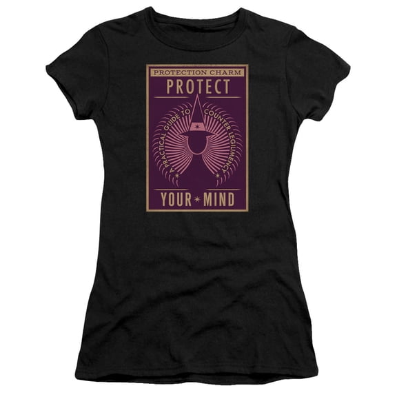 Fantastic Beasts Protect Your Mind S/S Junior Women's T-Shirt Sheer Black