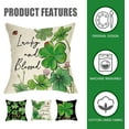thumbnail image 3 of St. Patricks Decorative Throw Pillow Covers 18x18 Set of 4, Shamrock Clover Lucky Blessed Pinch Me Black Spring Outdoor Pillowcase, Home Sweet Home Irish Holiday Cushion Case Home Decor, 3 of 6