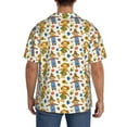 thumbnail image 3 of Sikiie Harvest Scarecrow Pattern Men's Cuban Shirt, Hawaiian Shirts, Business Casual Button Down Shirts, Short Sleeve Shirt-Small, 3 of 5