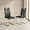 Black Chairs with Golden Leg, variant on Sumdeal Modern Cream Pu Leather Dining Chair Set with Silver C-shaped Metal Legs,Set of 2