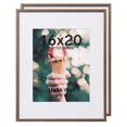 thumbnail image 1 of 16X20 2-Pack Photo Frame, Natural Color, Brown, Deep Black, Photo Frame Set Combination Gallery Wall Photo Frame Poster Frame Photo Frame Collage Wall Decoration Creative DIY Simple Photo Wall, 1 of 6