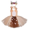 thumbnail image 1 of SUNSIOM Costume de Renne Dessin Animé pour Enfants Filles Robe Cosplay Animal avec Bandeau, 1 of 8