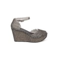 thumbnail image 2 of Women Glitter Jelly Platform Wedge - Casual, Dressy, Day Date - Perforated Wedge Sandal - GD74 By Wild Diva, 2 of 6