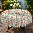thumbnail image 4 of Pioneer Flower Floral Print Pattern Round Tablecloth 60 X 60 Inch, Wrinkle Resistant Wipeable Table Cloth for Kitchen Dining Picnic Patio Party, 4 of 6