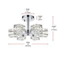 thumbnail image 4 of Living District Lyra 6-Light Metal & Glass Flush Mount in Chrome/Clear, 4 of 10
