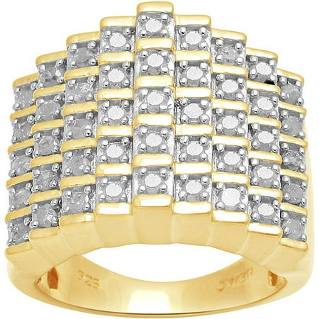 1 Carat T.W. Round Diamond 18kt Yellow Gold over Sterling Silver Fashion Ring