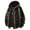 Brown, variant on Men's Winter Jacket with Hood Repellent Windproof Thicken Parka Fashion Winter Coats