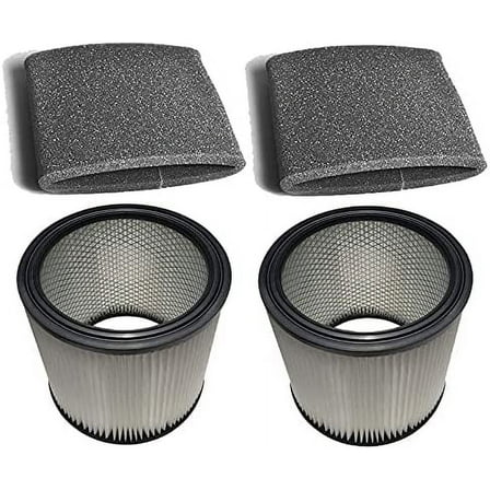 (2) Shop Vac Vacuum Cleaner Cartridge Filter With Foam Filter :- 9030400 and 246