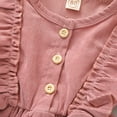 thumbnail image 5 of Sopiago Kids Toddler Baby Girl Corduroy Ruffle Long Sleeve Dress Princess Party Dress Fall Winter Skirt Outfit Pink (18-24 Months), 5 of 6