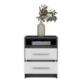 thumbnail image 4 of 15" Small Night Stand, Modern Bed Side Table with 2 Drawers and Open Shelf, Wood End Table with Storage, 2 Drawer Dresser for Living Room, Bedroom, 4 of 8