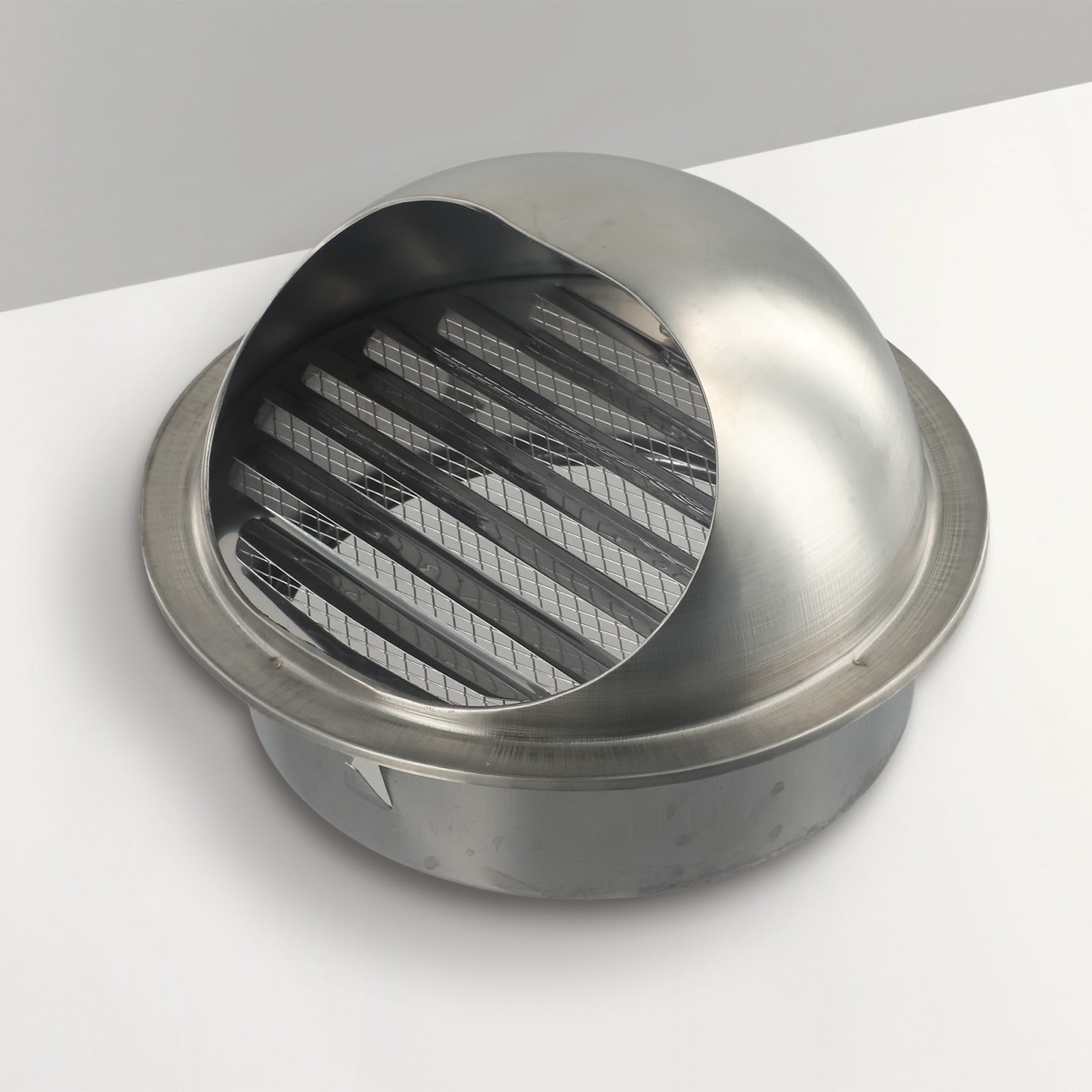 Stainless Steel Round Bull Nosed External Extractor Wall Vent Outlet