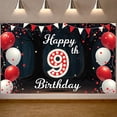 thumbnail image 3 of Red White Theme Happy 9th Birthday Banner Star Decorative 9th Birthday Display Lighted Number 9 Dark Forest Backdrop Birthday Backdrop for 9th Birthday Party Kids Birthday Photo Shoot, 3 of 9