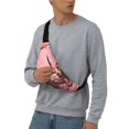 thumbnail image 2 of Easygdp Delicate Pink Carnations A Fanny Pack for Men Women,Fashion Waist Packs,Travel Hiking Chest Bag Daypack, 2 of 7
