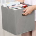 thumbnail image 5 of Xoxingysm Fabric Cube Storage Bins,Storage Basket with Handles,Storage Foldable Cube Organizer Fabric Drawer Set Of Beige, 5 of 9