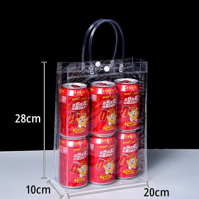 Bolsa de regalo de Navidad de 10 piezas, bolsa de regalo de plástico PVC transparente