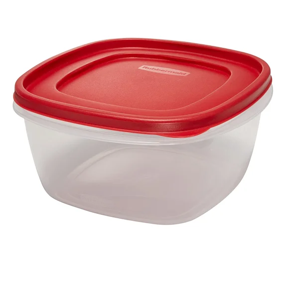 ELARA- Rubbermaid Easyfindlid, 14 Cup, Square Plastic Food Storage Container Durable