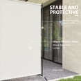 thumbnail image 4 of Beige Outdoor Privacy Screen | Single Panel Room Divider - 70.9" Tall | Patio, Garden & Living Room Shade with UV30+ Protection & Stable Base, 4 of 7