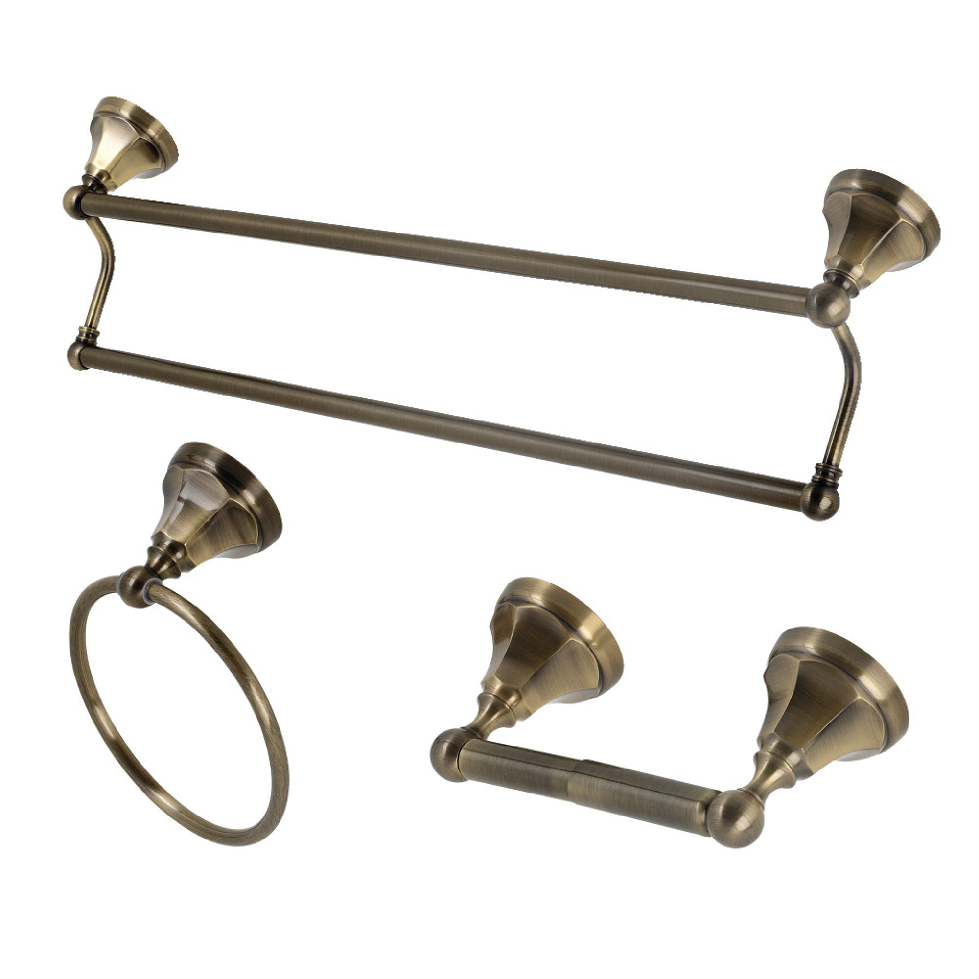 Kingston Brass BAK4181348AB Metropolitan 3Piece Towel Bar Accessory