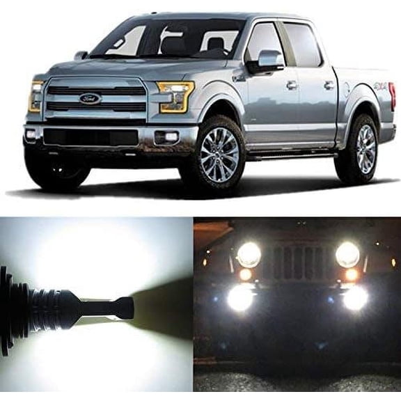 Alla Lighting 2pcs Super Bright 9140 9145 White LED Bulbs Fog Light for 2005-2017 F150 F250 F350 F450 F550/ 2001-2017 F-250 Super Duty/F-350 Super Duty F-450 Super Duty/F-550 Super Duty