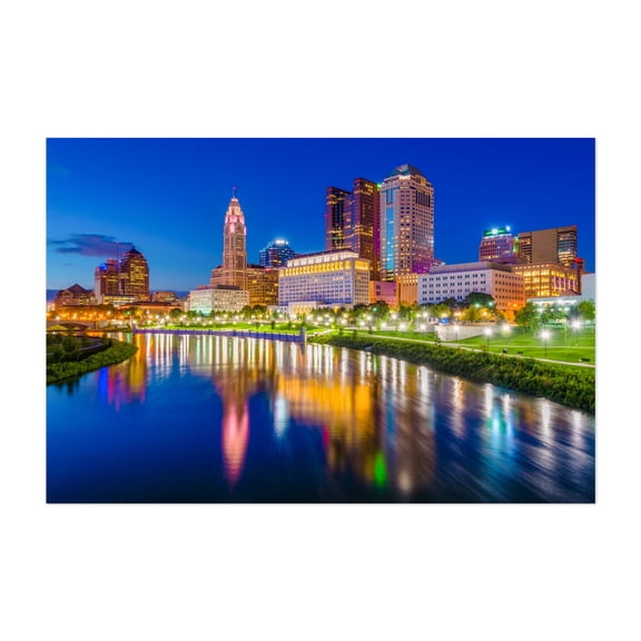 The Columbus Skyline 03 - Columbus Ohio Photography Unframed Wall Art Print 5 x 7 inches