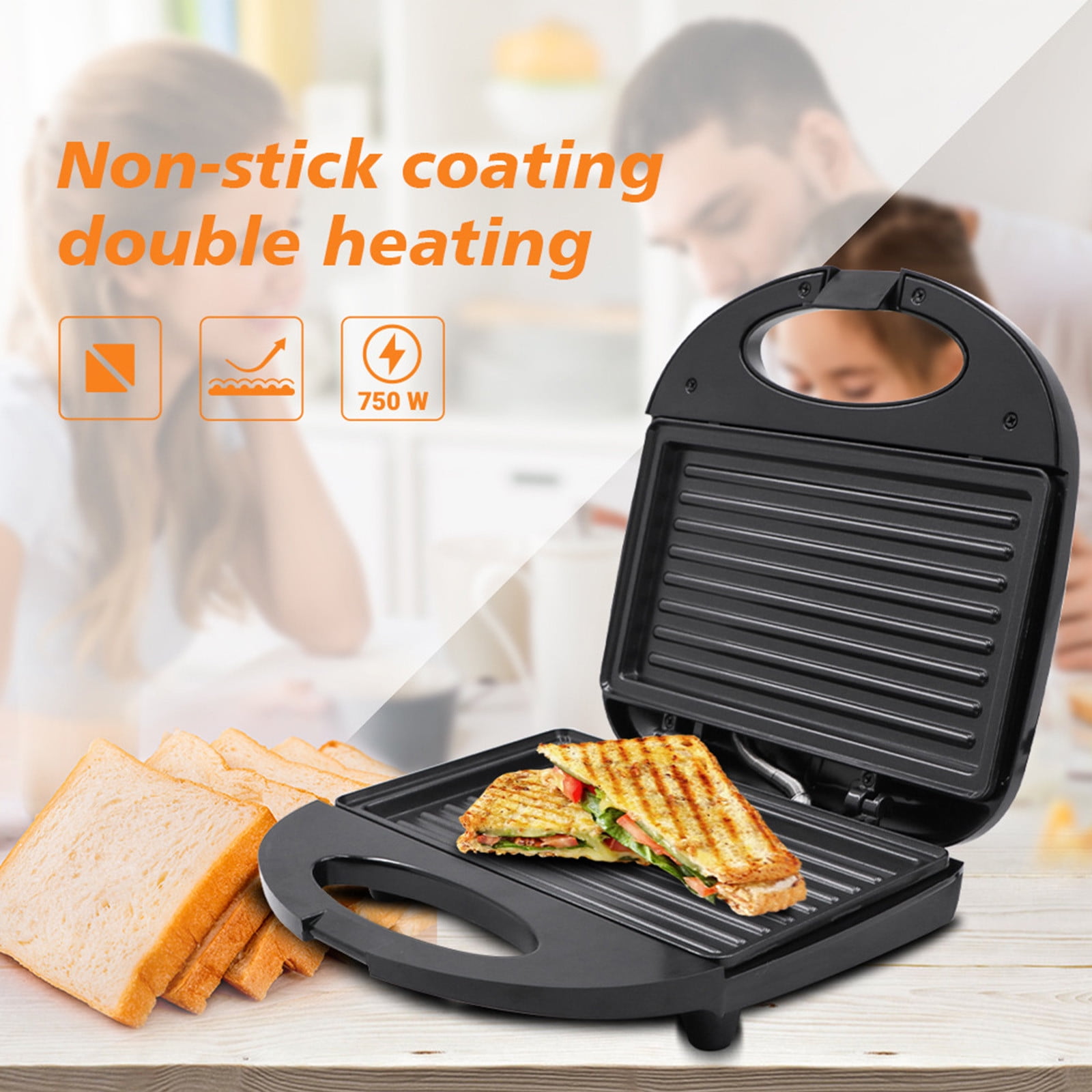 Thinsont Double Sandwich Toastie Maker Stainless Steel Grill Maker Electric  Sandwich Grill 