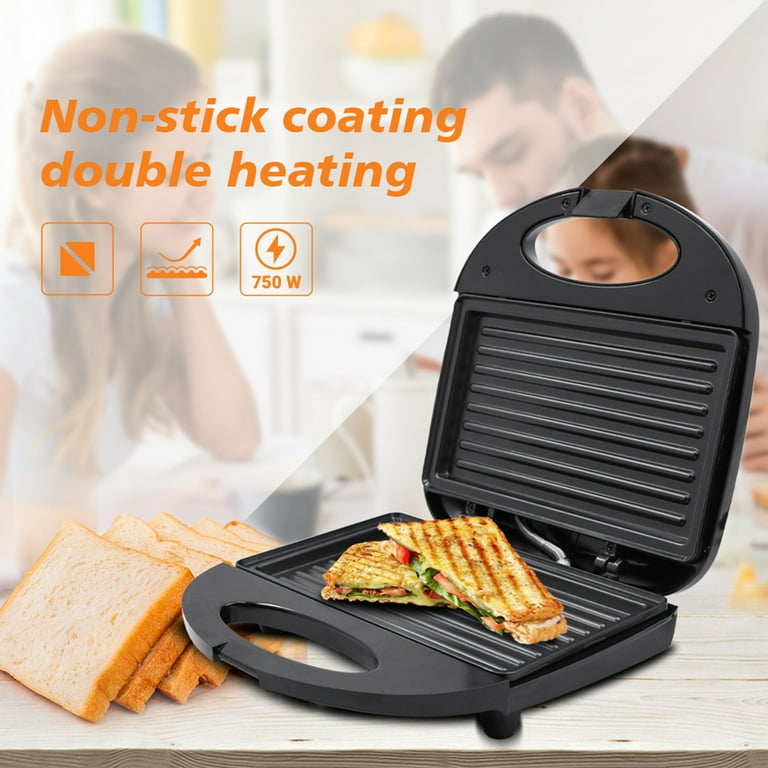  Gotham Steel Nonstick Panini Press Sandwich Maker, 2in1  Breakfast Sandwich Maker Grill / Sandwich Press Grill with Indicator Light,  Grilled Cheese Maker Makes 2 Sandwiches with Easy Cut Edges: Home 