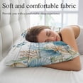 thumbnail image 5 of Beach Coastal Pillow Covers King, Summer Nautical Coral Shell Botanical Vintage Soft Brushed Microfiber Breathable Throw Pillow Covers, Pillowcase with Zipper for Couch Sofa Bedroom 20"x36", 5 of 9