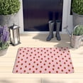 thumbnail image 2 of Red Strawberry Plants Fruit Pink Flannel Non Slip Door Rugs,Washable Door Mats Indoor,Decorative Door Mats,Dirt-Resistant and Absorbent Doormat for Entrance,Bedroom,Kitchen,Bathroom,23.5"x16", 2 of 5