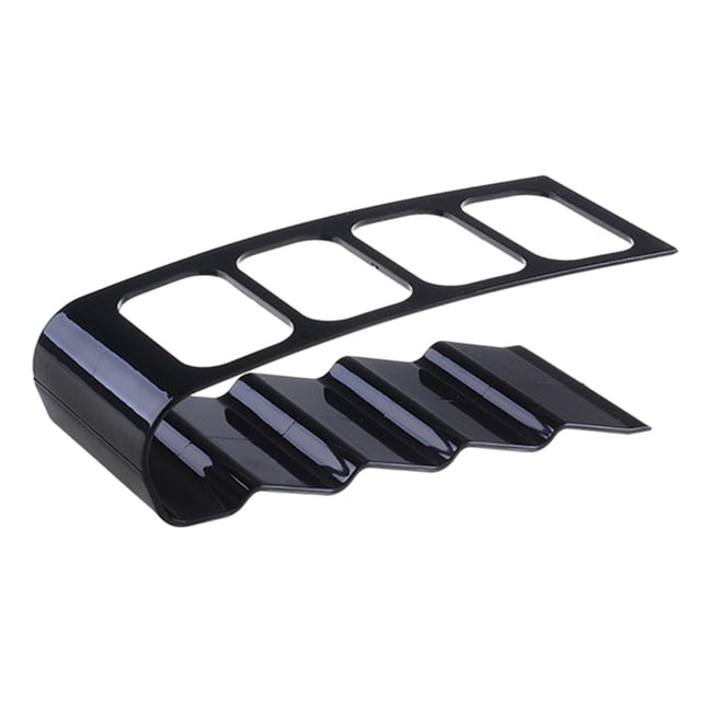 Organizador de control remoto con 4 compartimentos, diseño moderno y sencillo. Negro