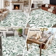 thumbnail image 5 of Eucalyptus Leaf Washable Area Rug 5x7 Green Botanical Rustic Watercolor Leaf Low-Profile Large Area Rugs with Non Slip Backing Indoor Floor Carpet for Entrance Living Room Bedroom Home Office, 5 of 9