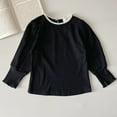 thumbnail image 2 of AherBiu Toddler Baby Girl Clothes Cute Blouse Long Sleeve Tops Crewneck Basic Layer Top Tees T Shirts, 2 of 3