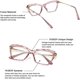 thumbnail image 2 of Ubiuo Cat Eye Glasses Frame Clear Lenses Eyewear Women B2440, 2 of 4