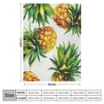 thumbnail image 4 of ARISTURING Pineapples Pattern Green Leaves Flannel Blanket Gifts for All Seasons Long-Lasting Blanket 40x50in, 4 of 6