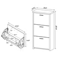 thumbnail image 4 of Vivian 3-drawer Engineered Wood Shoe Cabinet Black, 4 of 4