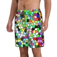 thumbnail image 2 of Naloa Colorful Tie Dye Stained Glass Men's Beach Shorts, Surfing shorts, Swim trunks, Quick Dry Swim Trunks for Surfing Beach Fun - 3X-Large, 2 of 9