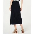 thumbnail image 2 of Tommy Hilfiger Womens Side Ruched Midi Skirt, Black, X-Large, 2 of 2
