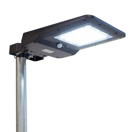 Solar Powered Black 1600 Lumens Motion Activated Outdoor Integrated LED Landscape Flood Light