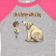 thumbnail image 4 of Inktastic Life is Better with a Dog Boys or Girls Baby Bodysuit, 4 of 5