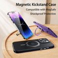 thumbnail image 5 of Ancove for iPhone 12 Pro / 12 6.1" Clear Case with Ring Holder Kickstand,Magnetic [Compatible with Mag Safe] Crystal Transparent Shockproof Protective Case Cover for iPhone 12 Pro / 12 6.1",Darkpurple, 5 of 7