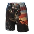 thumbnail image 4 of Fotbe Cyberpunk Skull American Flag Trajes de Baño Estampados para Hombre, Shorts de Verano de Secado Rápido, Ropa de Playa, Bañadores-3X-Large, 4 of 6