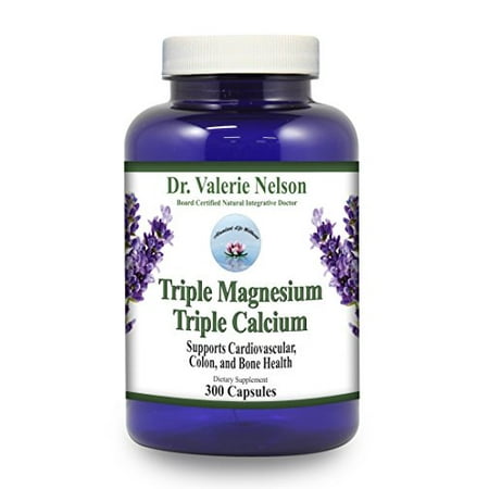 Triple Magnesium Calcium ~ 300 Caps ~ Dr. Developed For Sleep, Constipation & Heart
