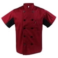 thumbnail image 2 of Chaqueta de Chef de Doble Botonadura, Uniforme de Trabajo de Servicio de Comida de Cocina, Ropa de Chef de Manga Corta, de Cocinero con Bolsill SG Macarena Chaqueta de chef para hombres, 2 of 8