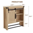 thumbnail image 2 of Buildhom Farmhouse Bathroom Medicine Cabinet with Sliding Barn Door & Adjustable Shelves, Multi-Purpose Wall Mounted, Natural Wood, 2 of 7